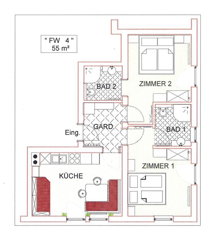 Haus Edring Apartment Тукс Стая снимка